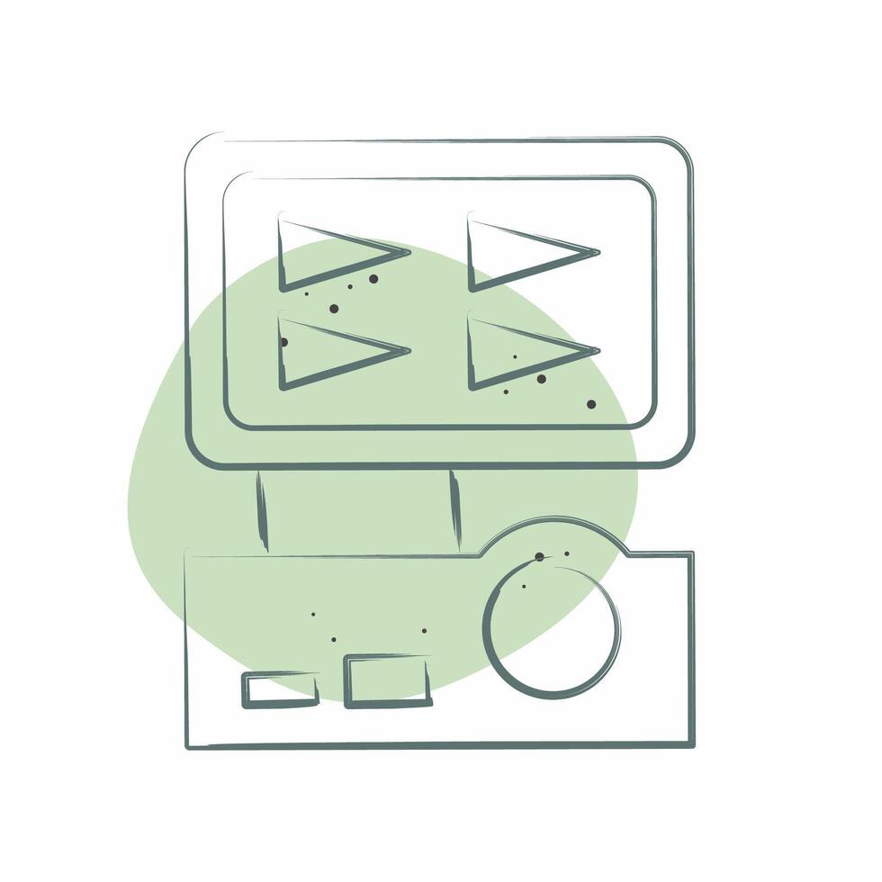 Icon Digital Recorder. related to Home Security symbol. Color Spot Style vector