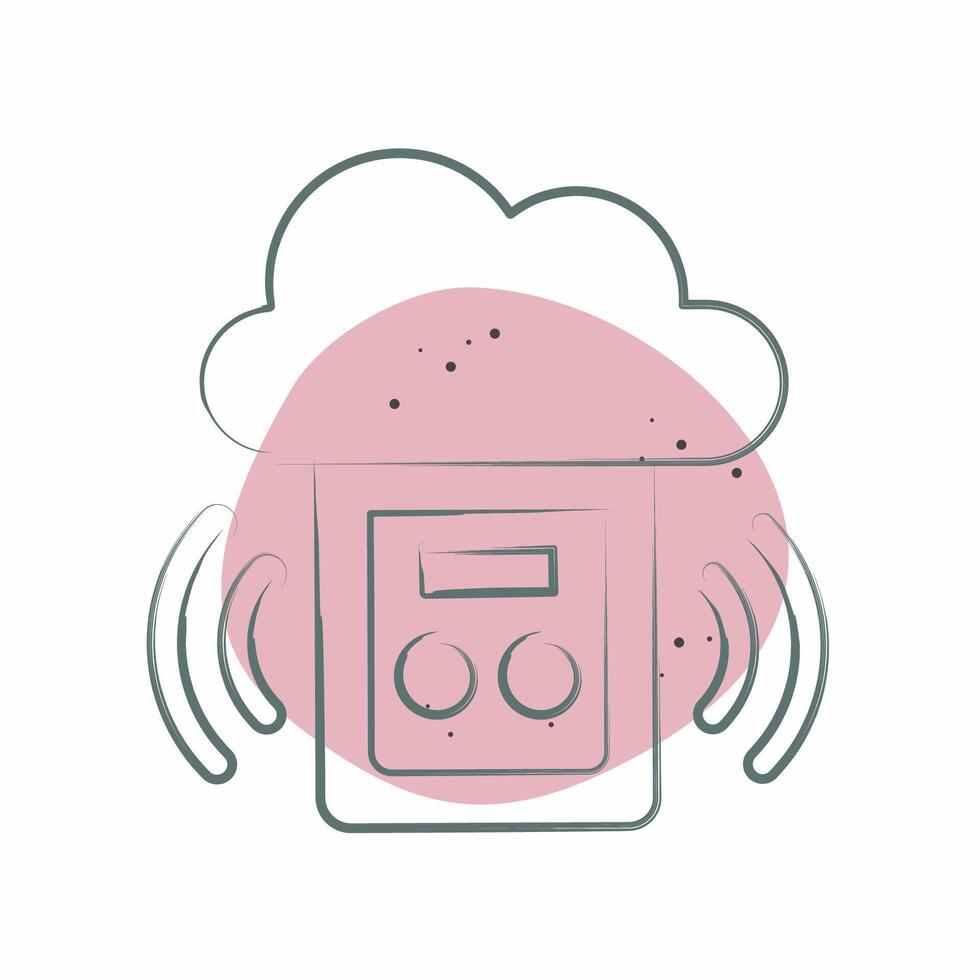 Icon Carbon Monoxide Detector. related to Home Security symbol. Color Spot Style vector