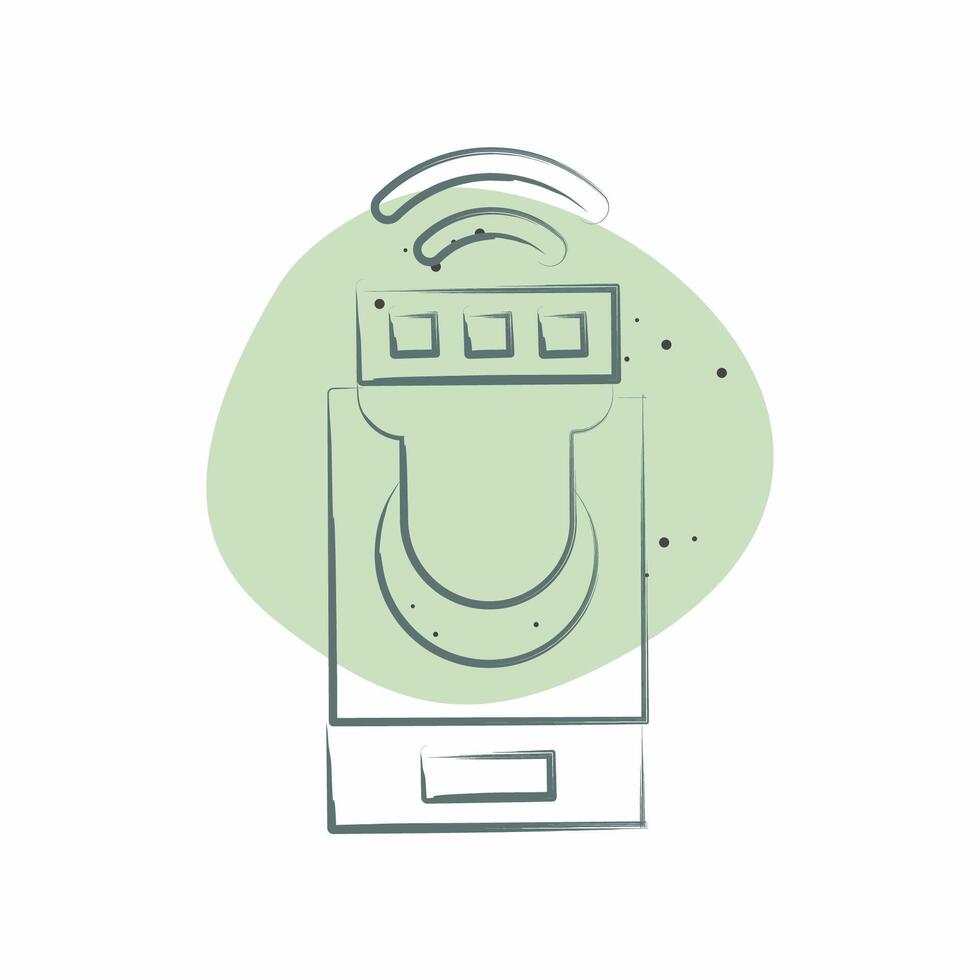 Icon Smart lighting. related to Home Security symbol. Color Spot Style vector