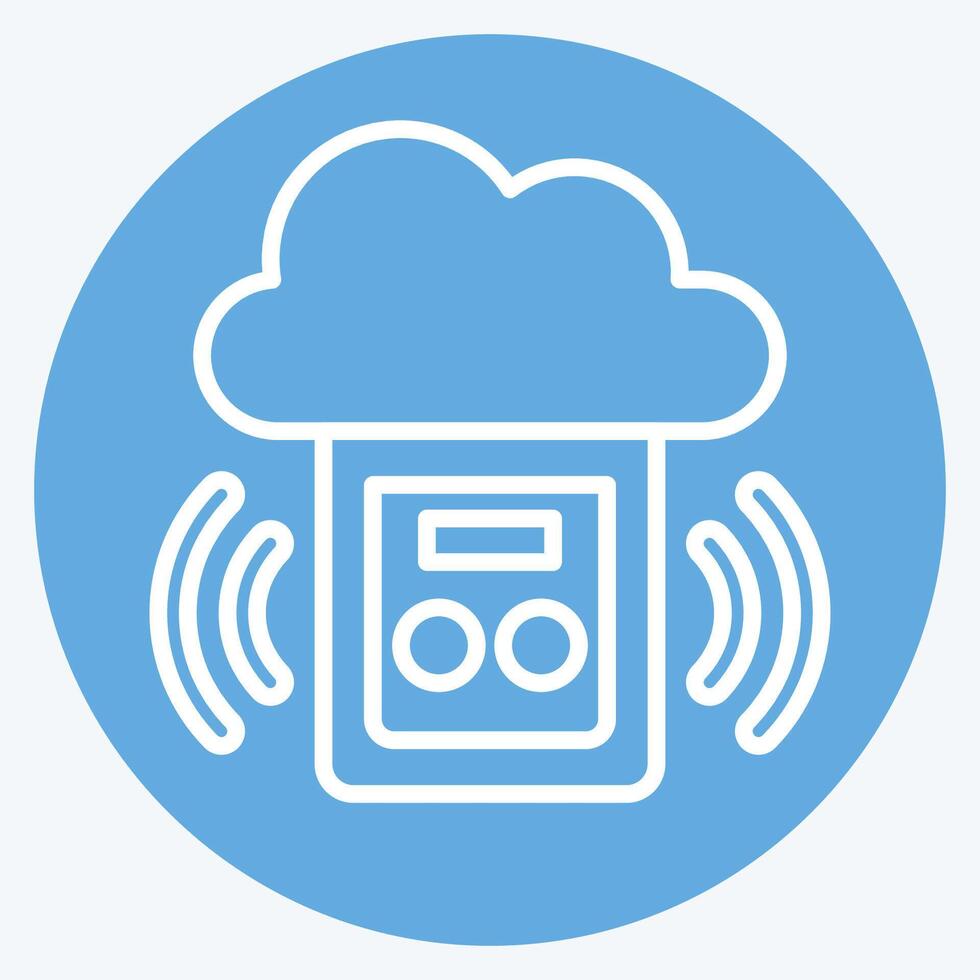 Icon Carbon Monoxide Detector. related to Home Security symbol. blue eyes style vector