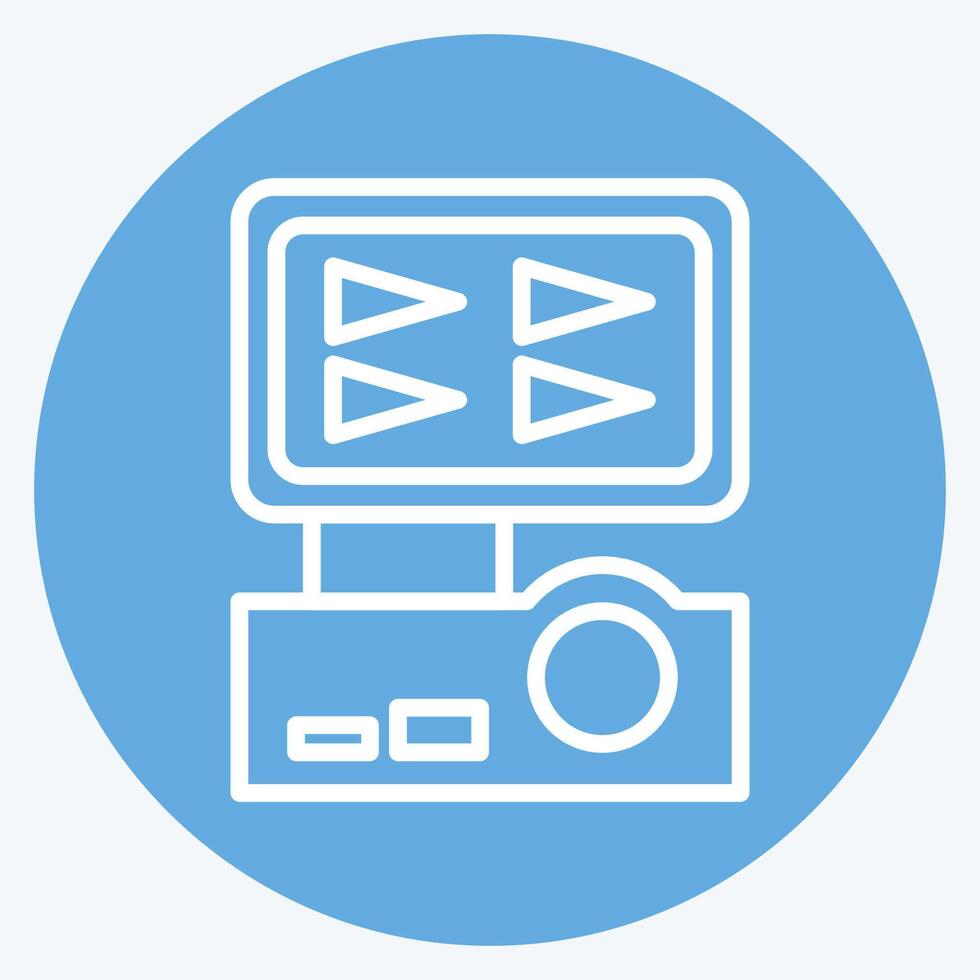 Icon Digital Recorder. related to Home Security symbol. blue eyes style vector