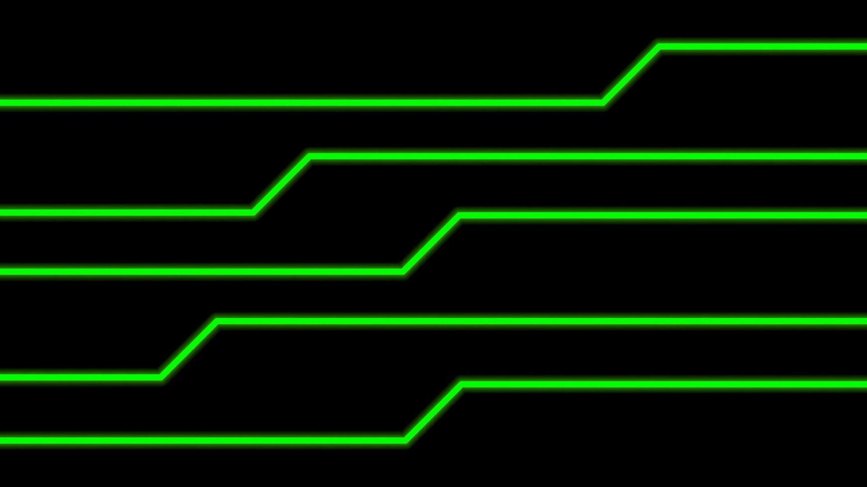 line glow green on black for background, modern art line glowing green color for technology concept, neon effect shine with green glow line, light green bright shine in line shape, light beam glowing vector
