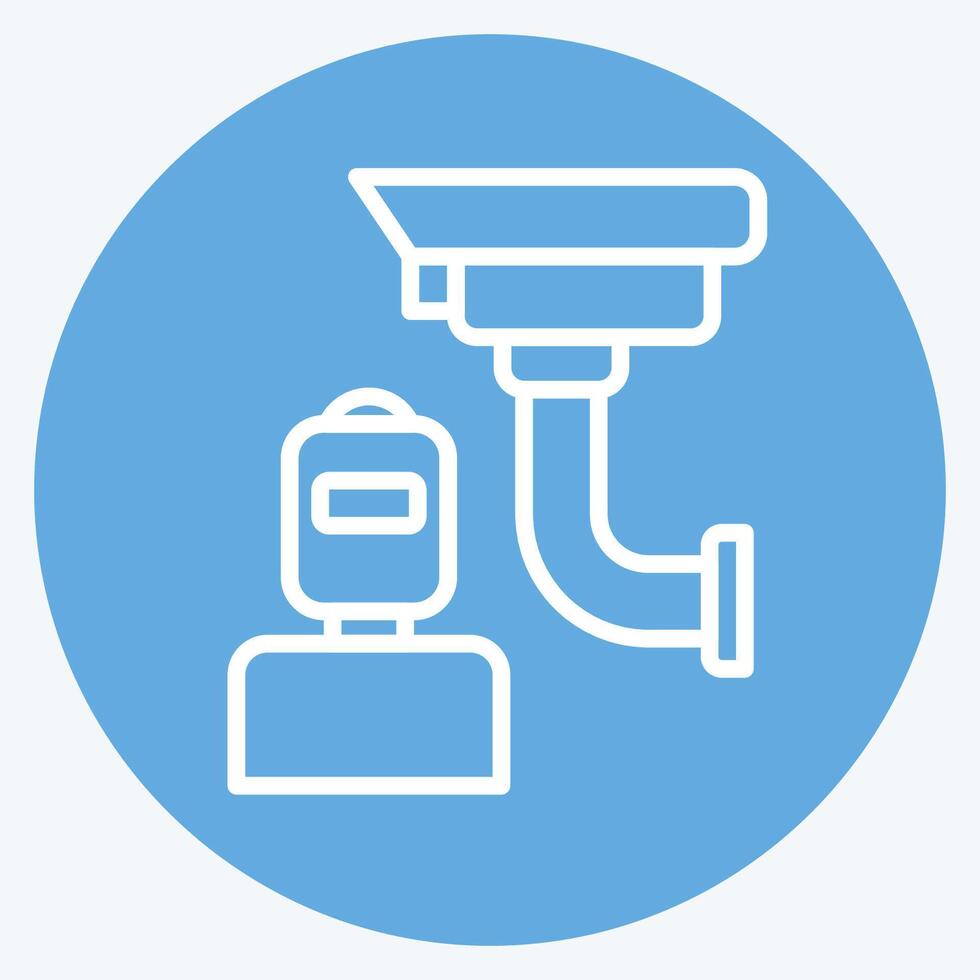 Icon Intrusion. related to Home Security symbol. blue eyes style vector
