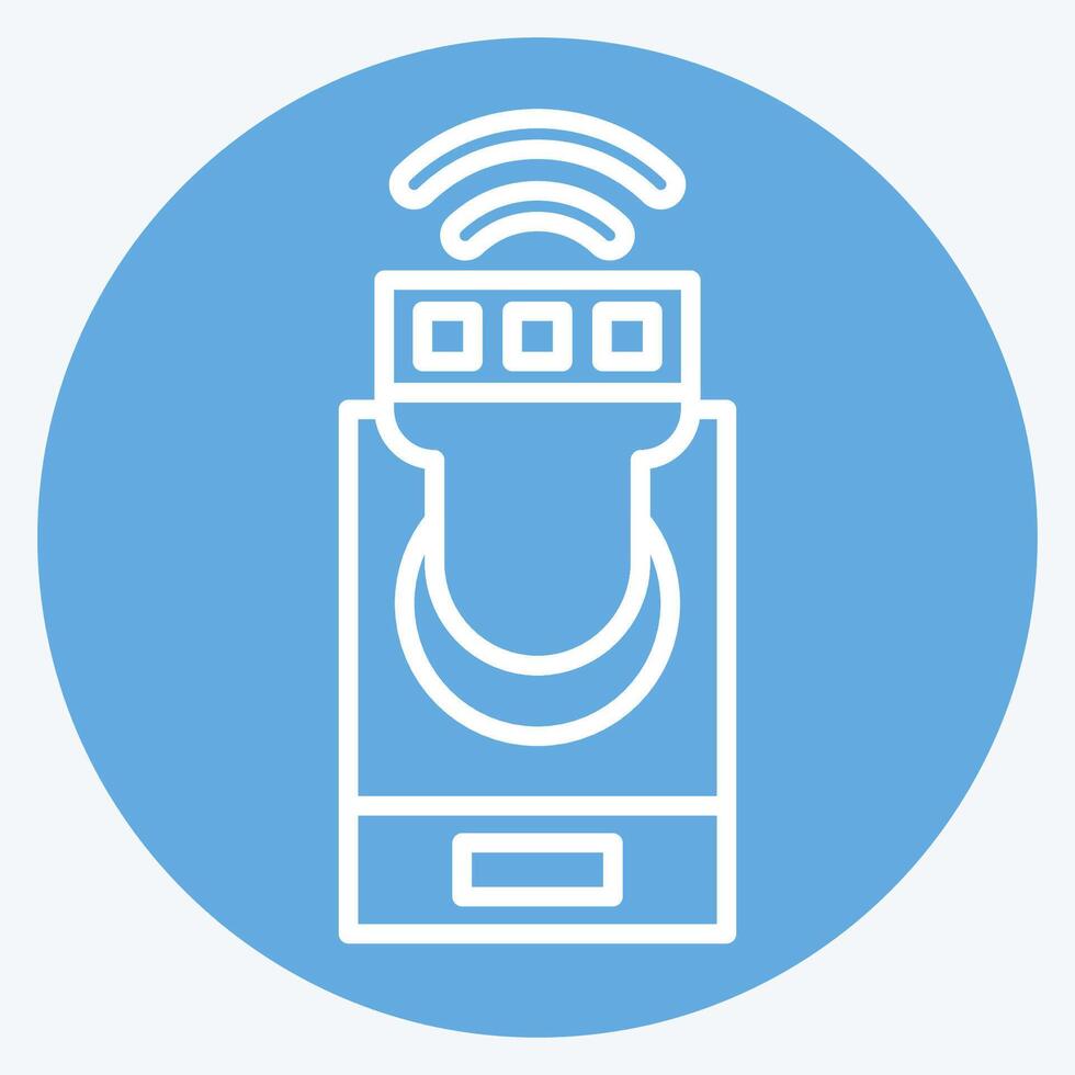 Icon Smart lighting. related to Home Security symbol. blue eyes style vector