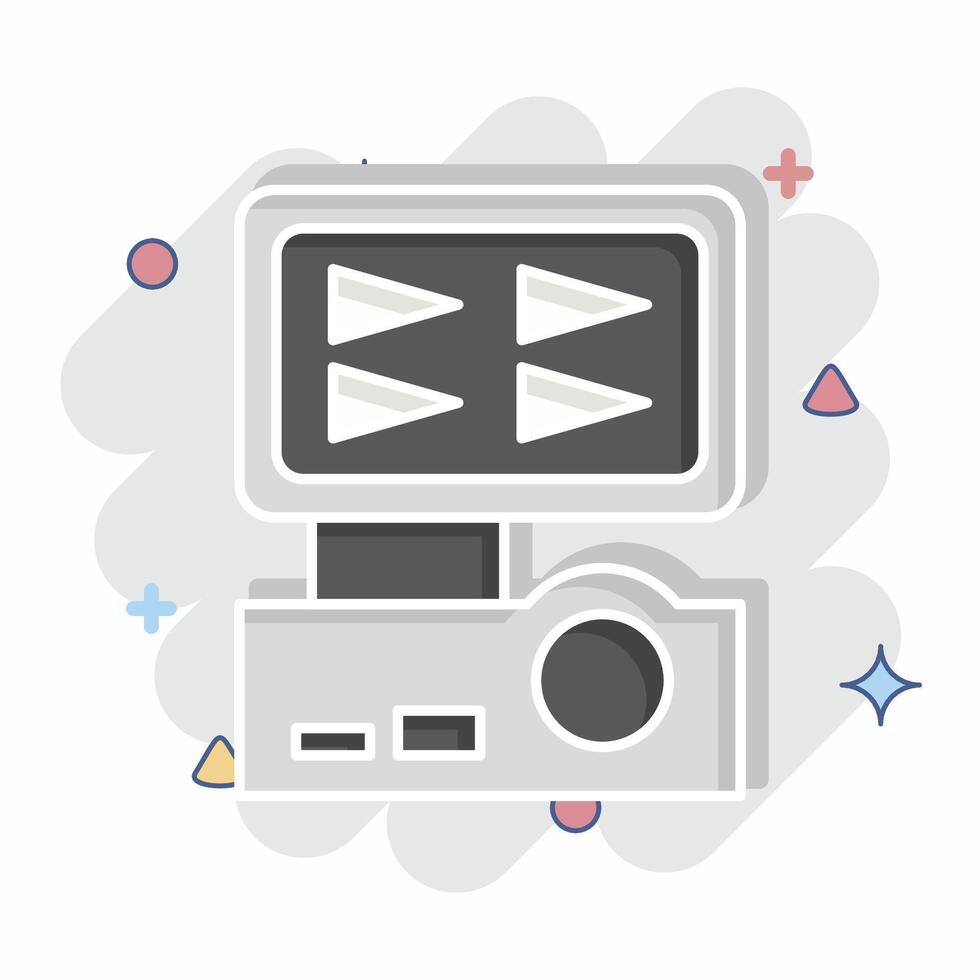 Icon Digital Recorder. related to Home Security symbol. comic style vector