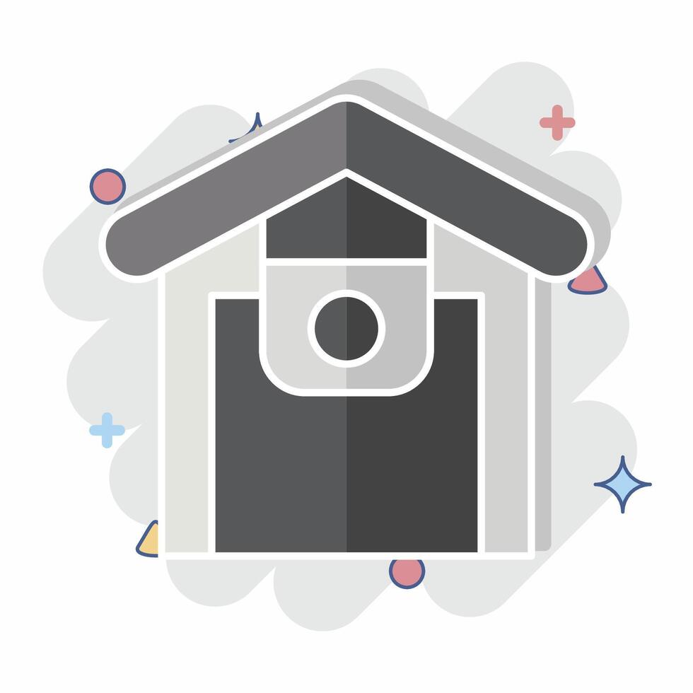 Icon Infrared Surveillance. related to Home Security symbol. comic style vector