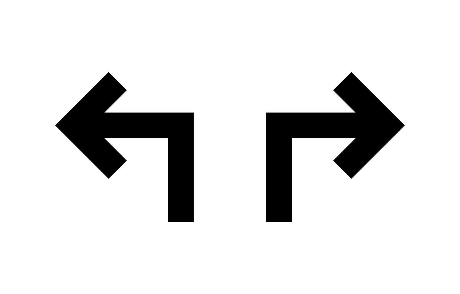 arrow pointing up left and right, download button isolated on white, simple arrow for icon flat line, black arrow up direction, arrow sign of next or download upload concept vector