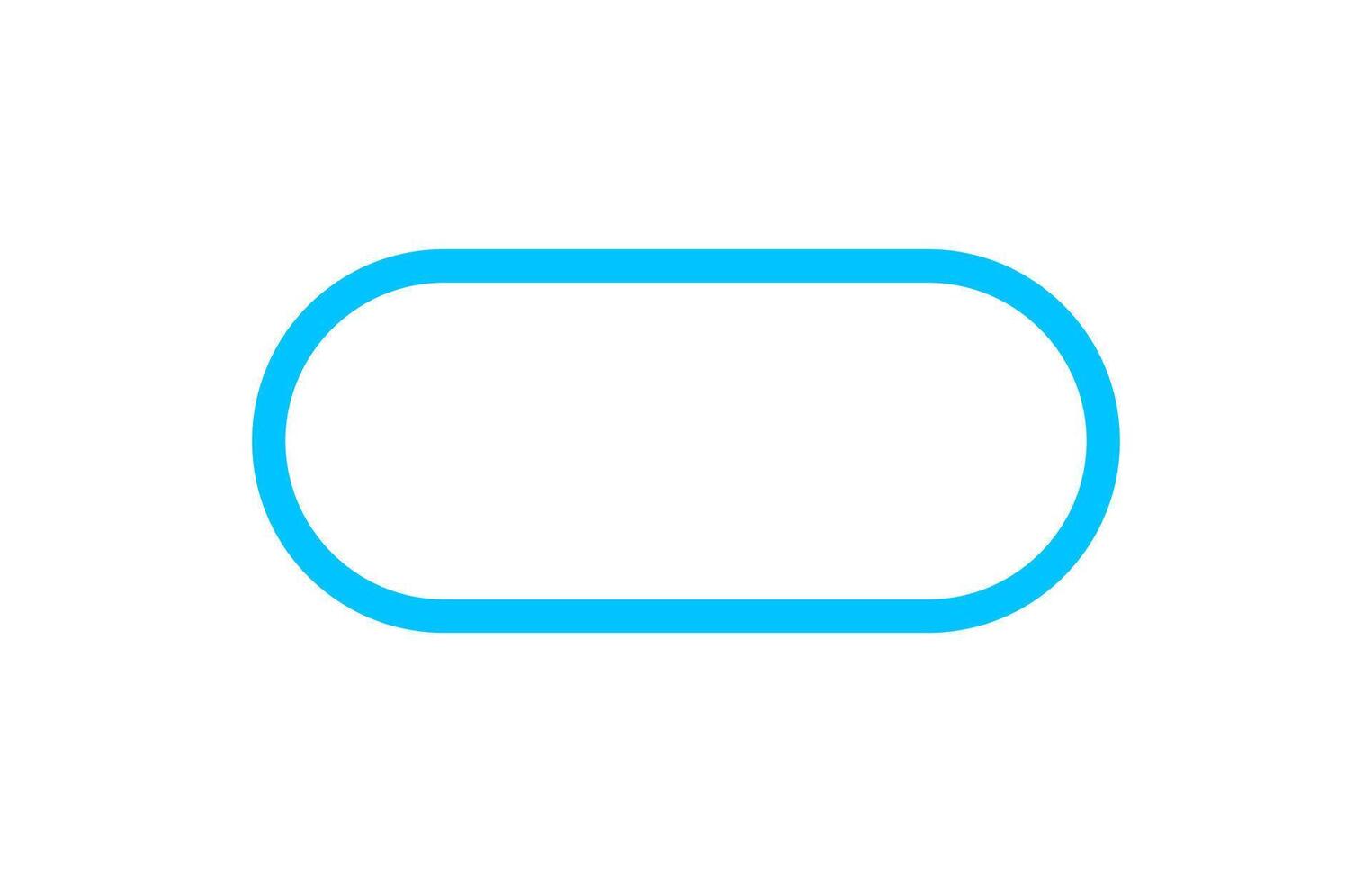 button square rounded corner, blue square button simple, icon square shape with corner curve and outline stroke vector