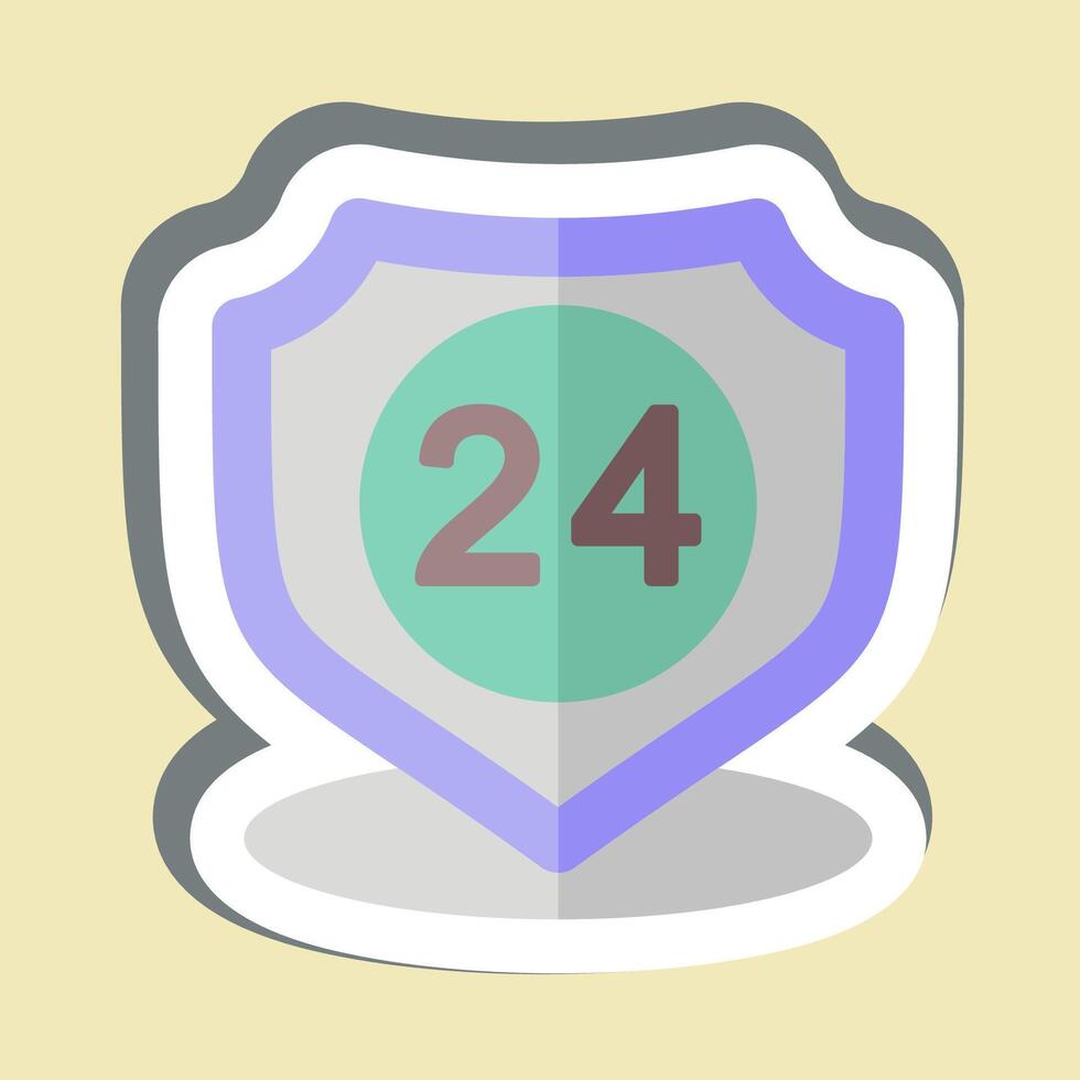 Sticker 24 Hour Security. related to Home Security symbol vector