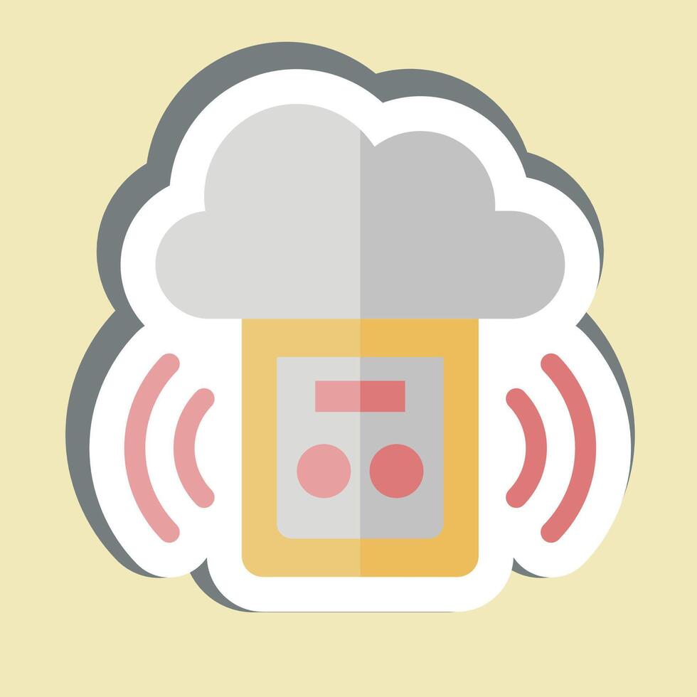 Sticker Carbon Monoxide Detector. related to Home Security symbol vector