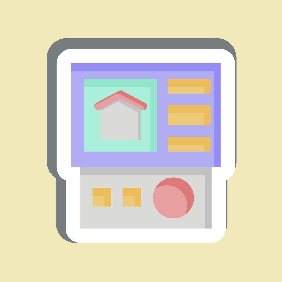 Sticker Control Panel. related to Home Security symbol vector