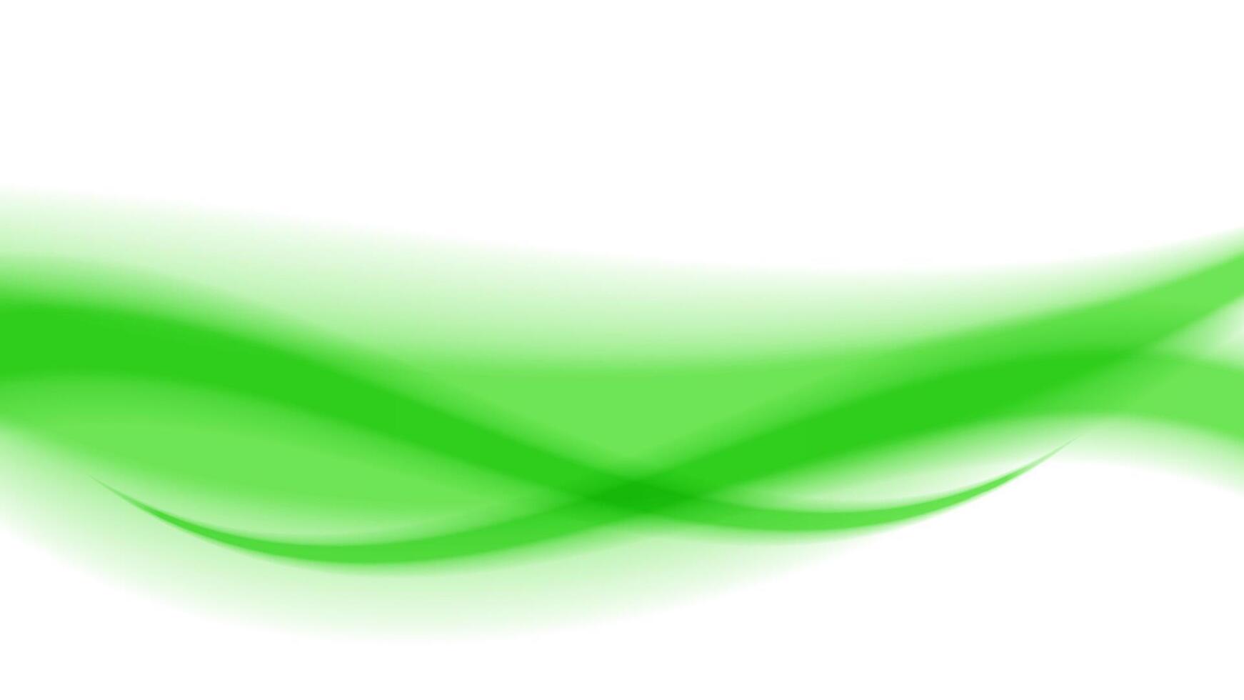 green soft wave shape graphic on white background, abstract green graphic smooth shape for banner copy space, blurred gradient green wavy swirl soft effect, beautiful green white wave curve vector
