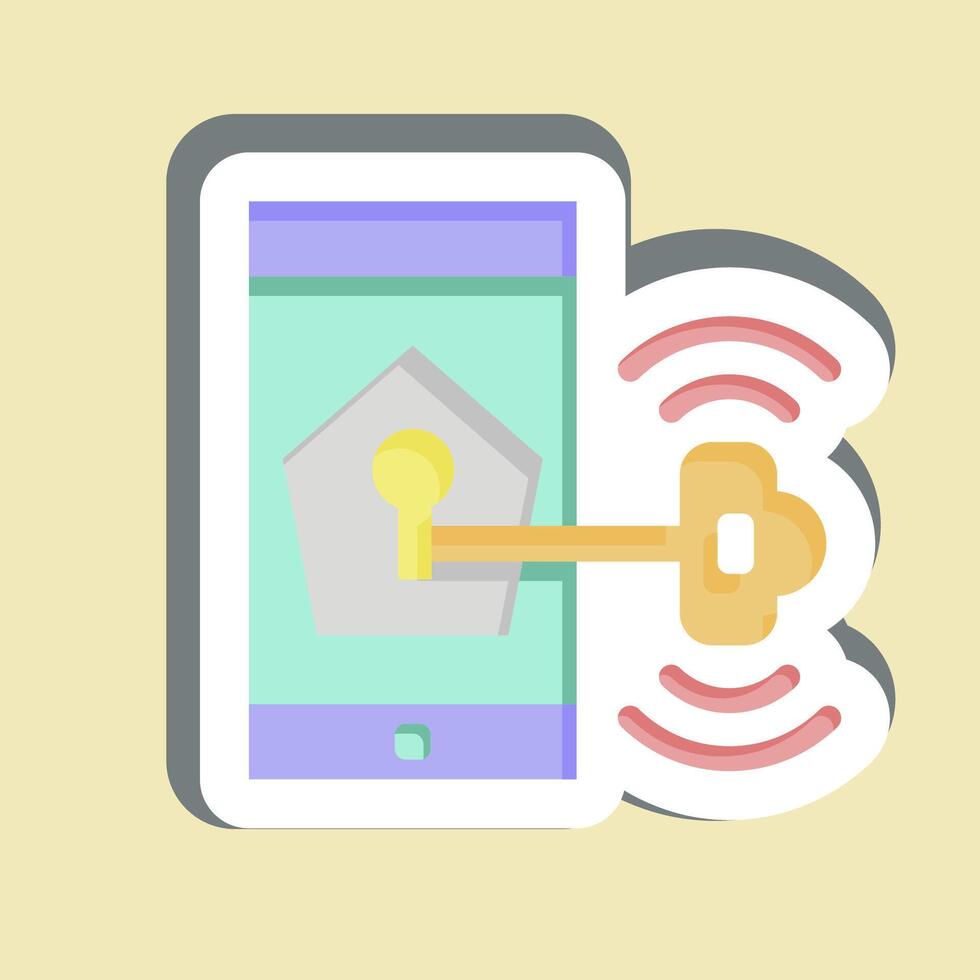 Sticker Phone Security. related to Home Security symbol vector
