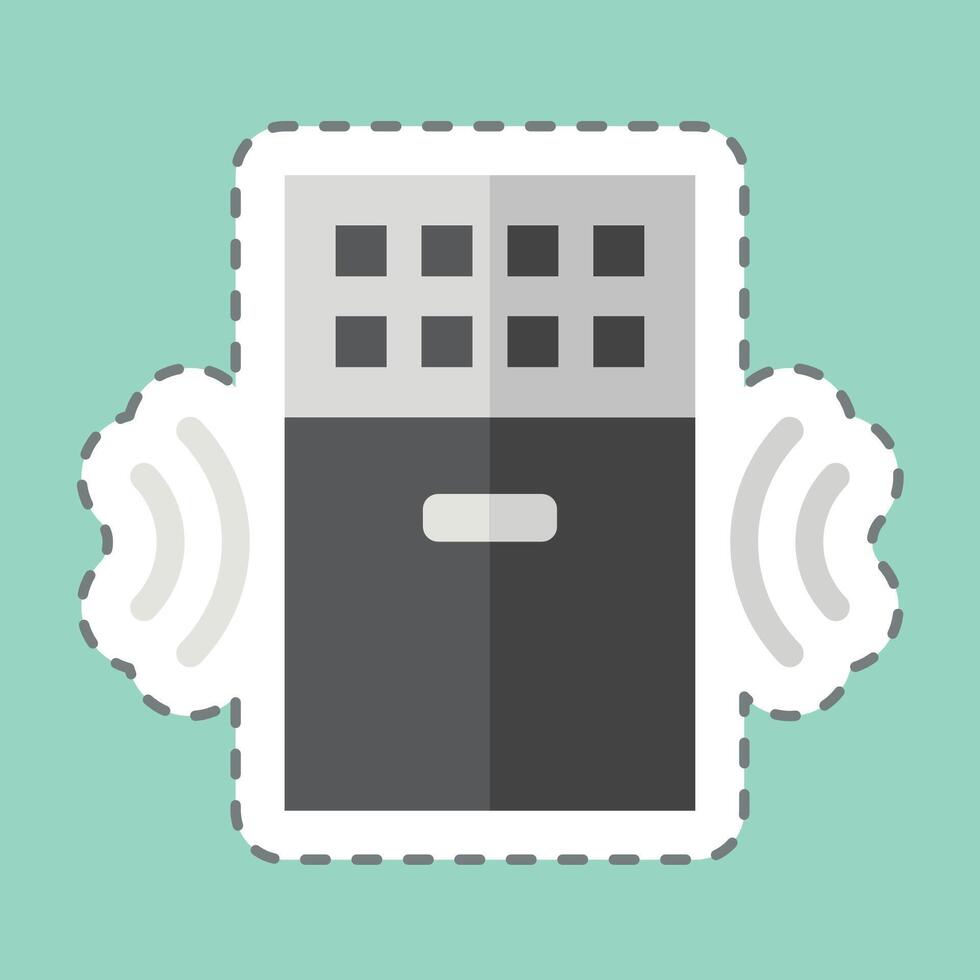 Sticker line cut Air Purifier. related to Home Security symbol vector