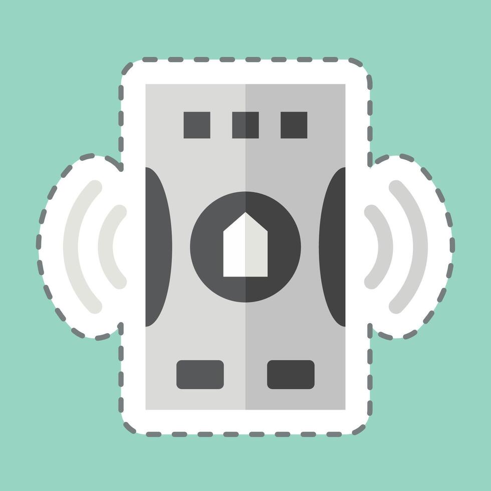 Sticker line cut Emergency. related to Home Security symbol vector