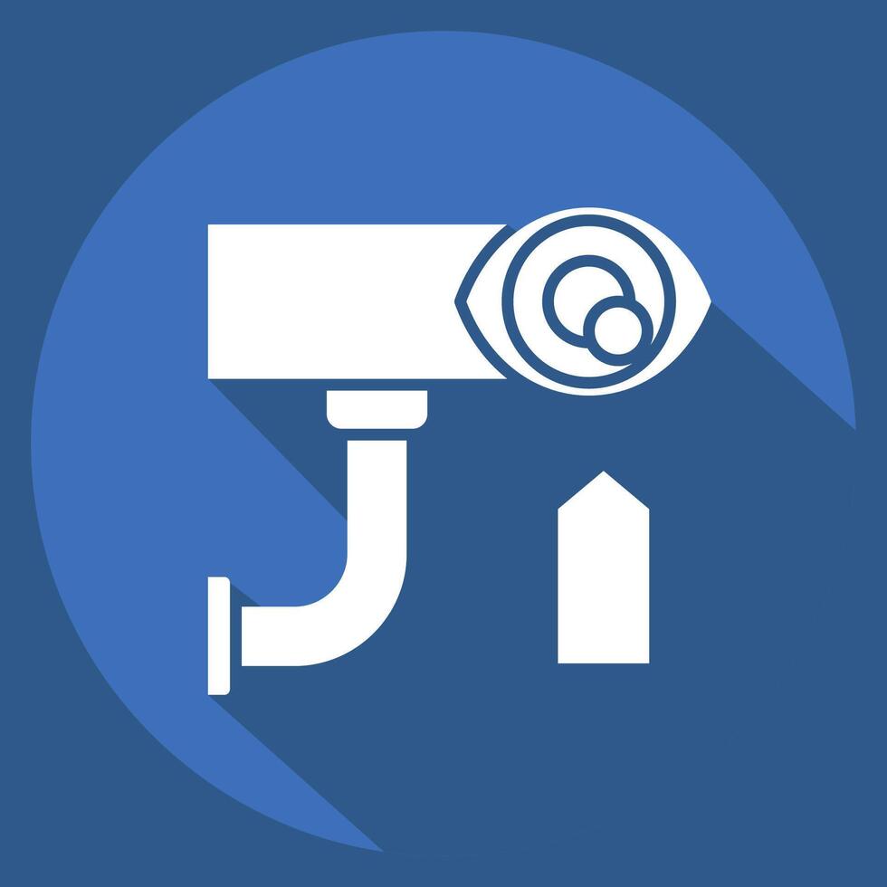 Icon Electronic Surveillance. related to Home Security symbol. long shadow style vector
