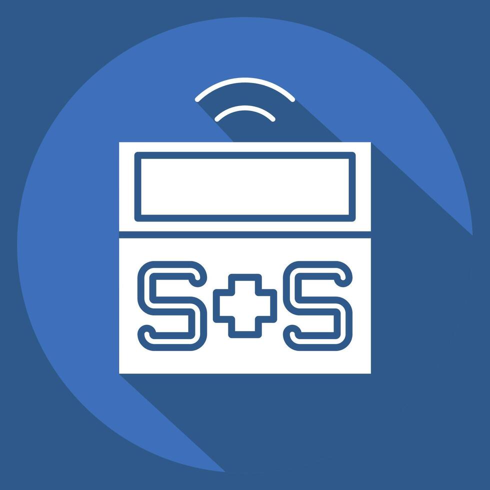Icon Medical Alert. related to Home Security symbol. long shadow style vector