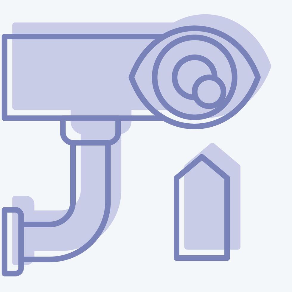 Icon Electronic Surveillance. related to Home Security symbol. two tone style vector
