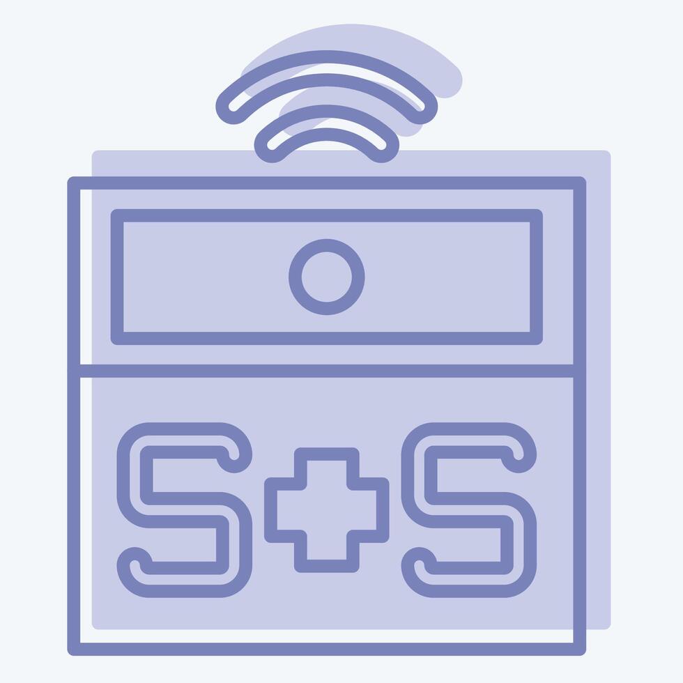 Icon Medical Alert. related to Home Security symbol. two tone style vector