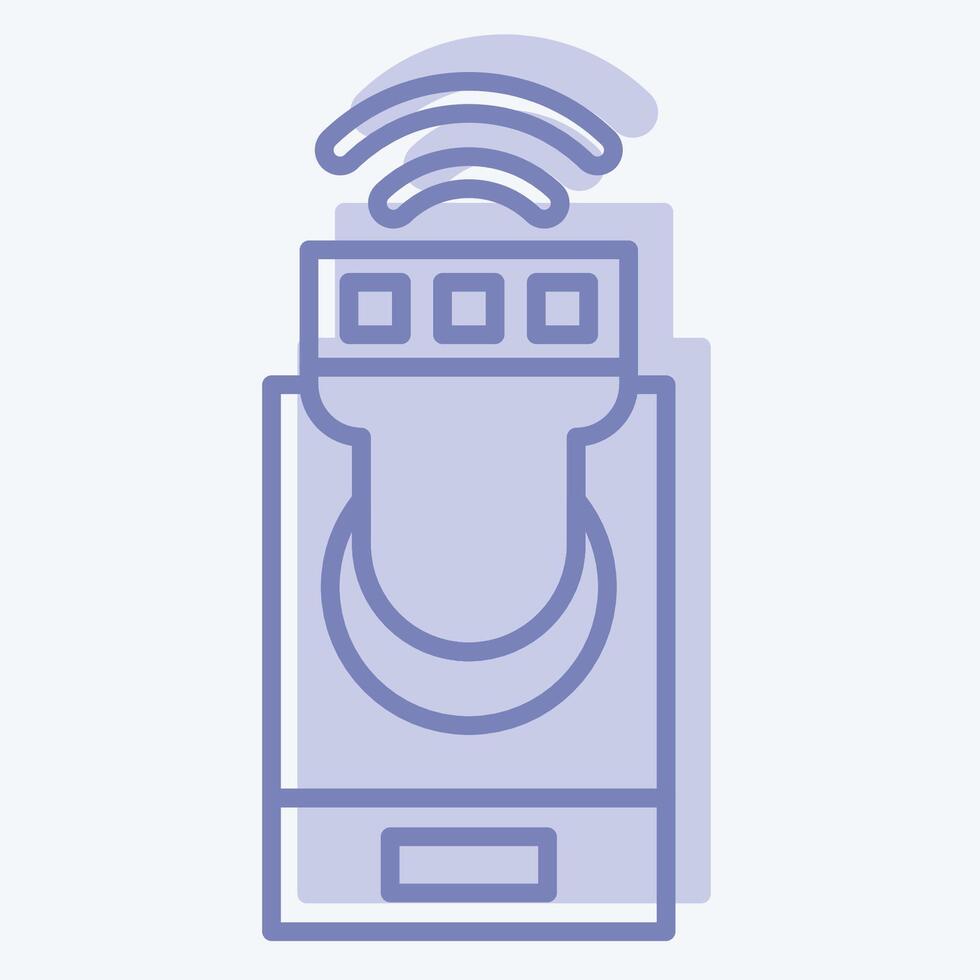 Icon Smart lighting. related to Home Security symbol. two tone style vector
