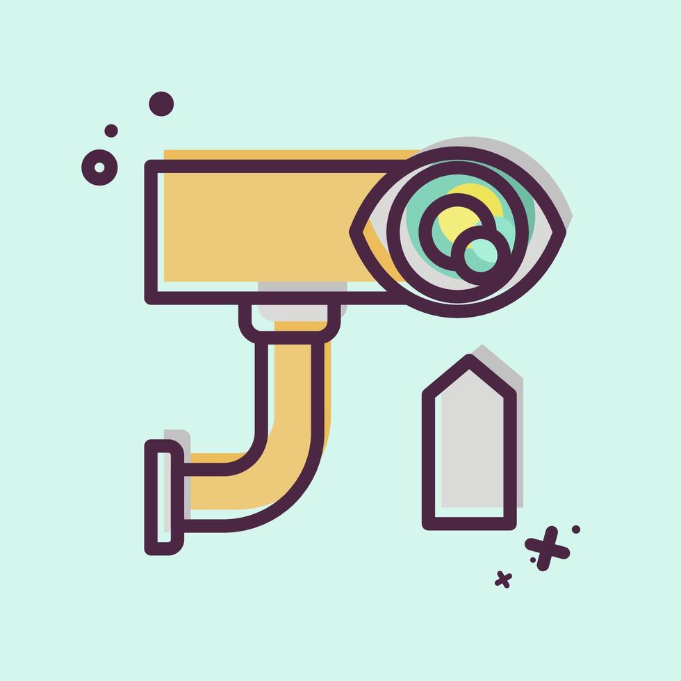 Icon Electronic Surveillance. related to Home Security symbol. MBE style vector