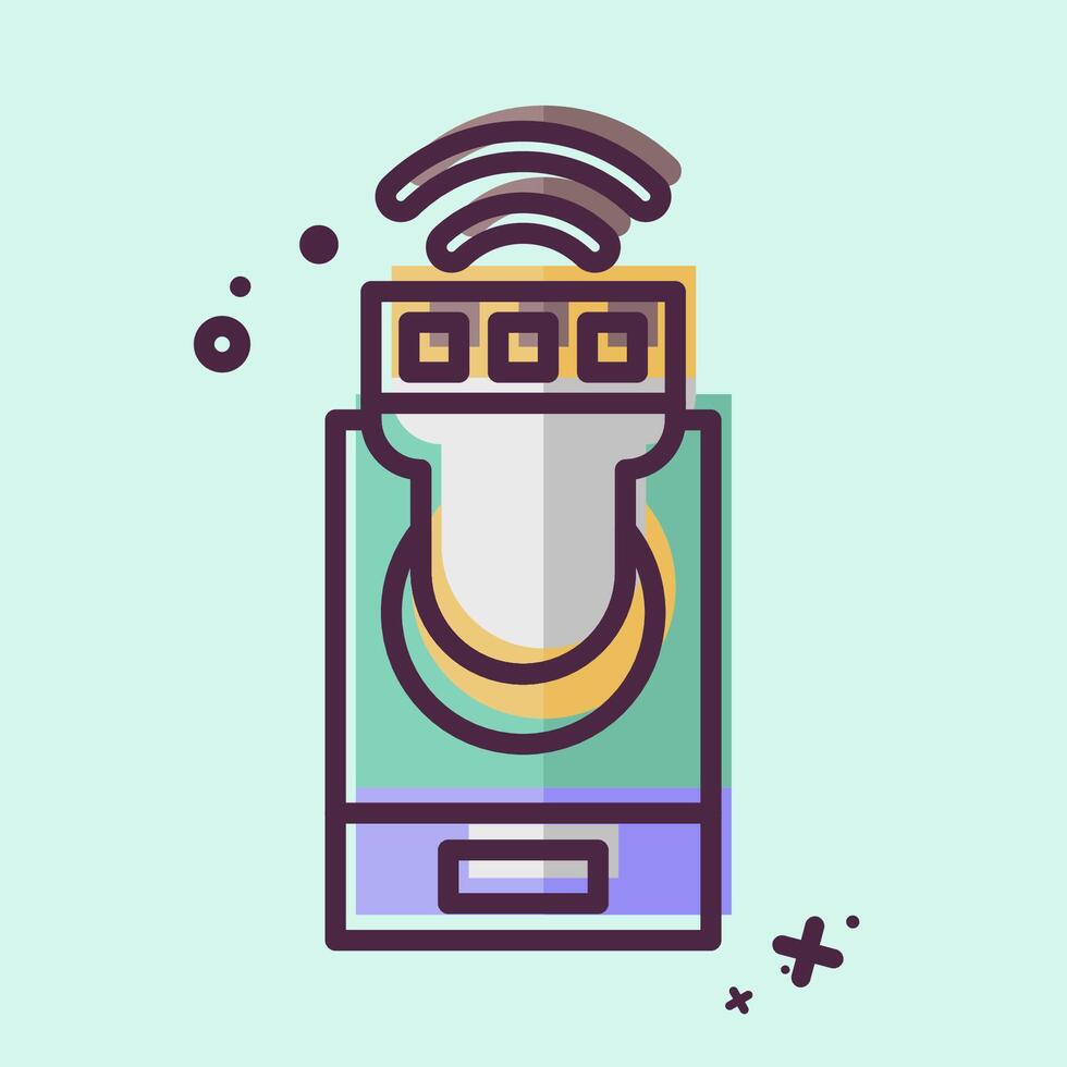 Icon Smart lighting. related to Home Security symbol. MBE style vector