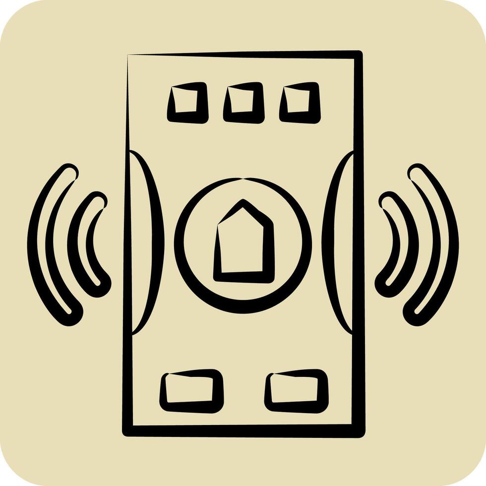 Icon Emergency. related to Home Security symbol. hand drawn style vector