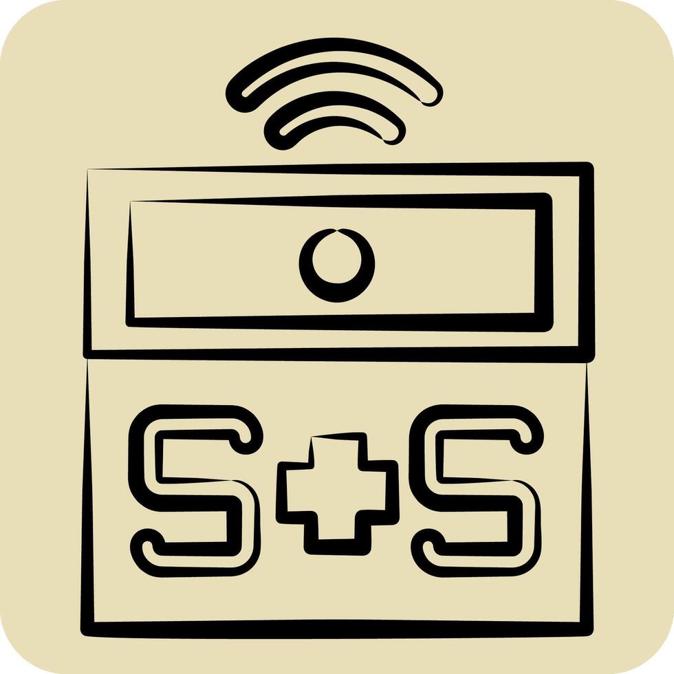 Icon Medical Alert. related to Home Security symbol. hand drawn style vector