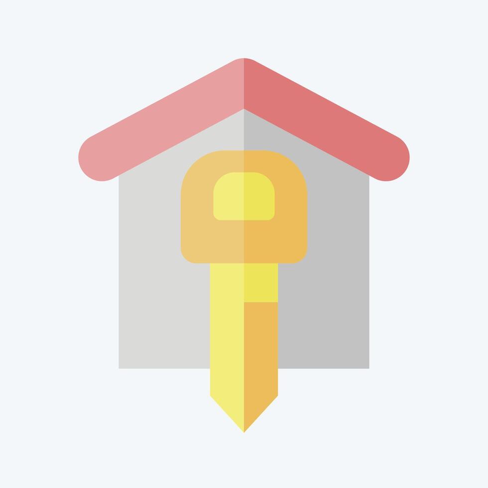 Icon Front Door Security. related to Home Security symbol. flat style vector