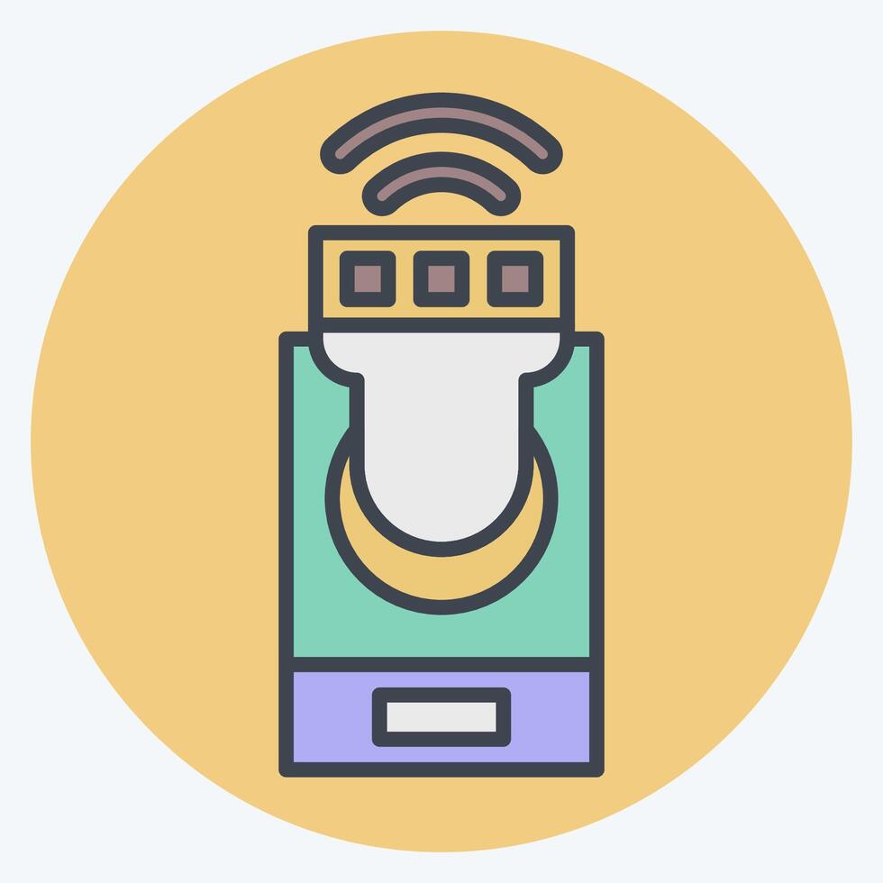 Icon Smart lighting. related to Home Security symbol. color mate style vector
