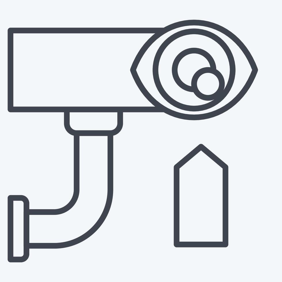 Icon Electronic Surveillance. related to Home Security symbol. line style vector