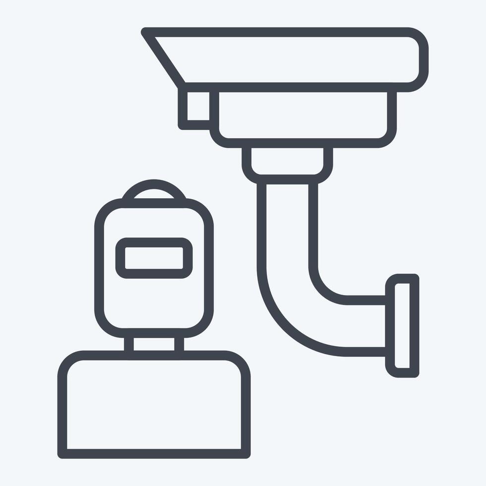 Icon Intrusion. related to Home Security symbol. line style vector