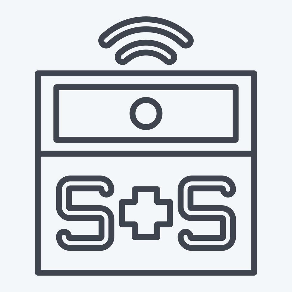 Icon Medical Alert. related to Home Security symbol. line style vector