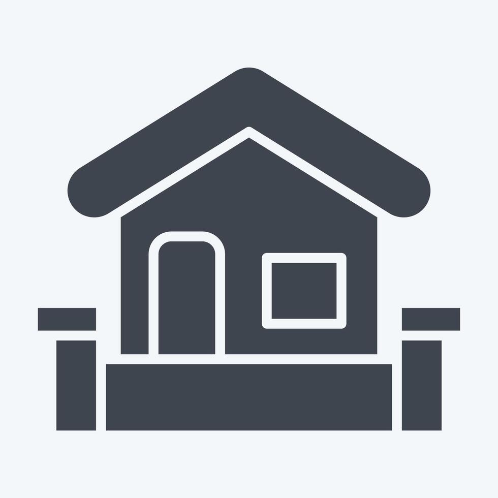 Icon Perimeter Protection. related to Home Security symbol. glyph style vector