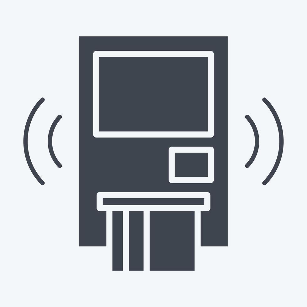 Icon Wireless Security System. related to Home Security symbol. glyph style vector