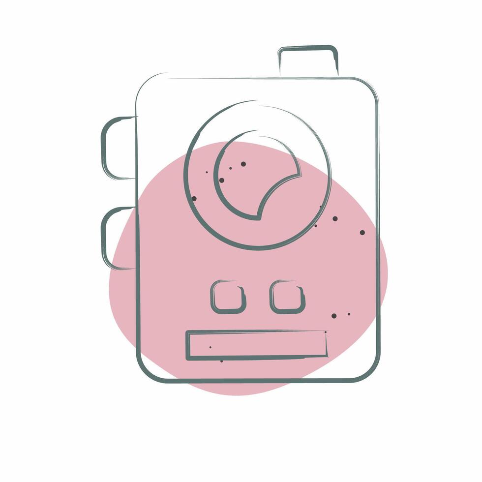 Icon Millitary Radio. related to Military symbol. Color Spot Style. design editable vector
