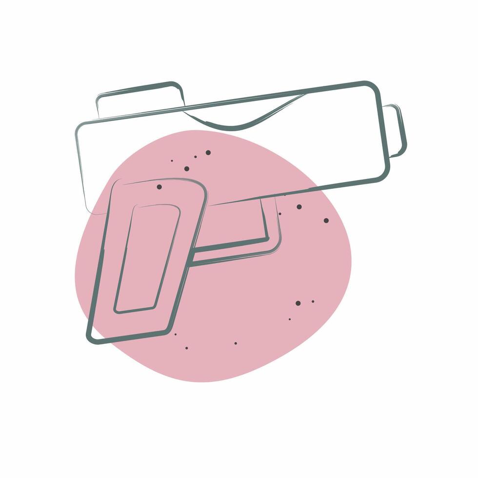 Icon Gun. related to Military symbol. Color Spot Style. design editable vector