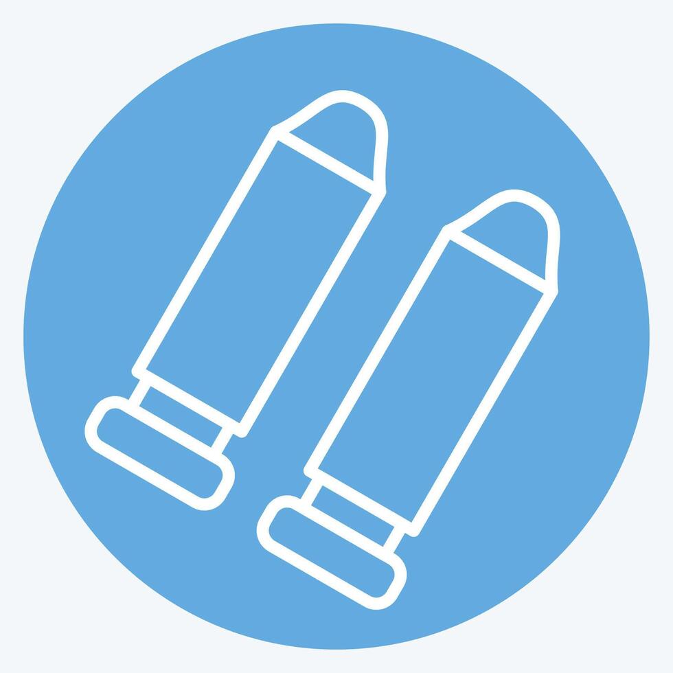 Icon Bullet. related to Military symbol. blue eyes style. design editable vector