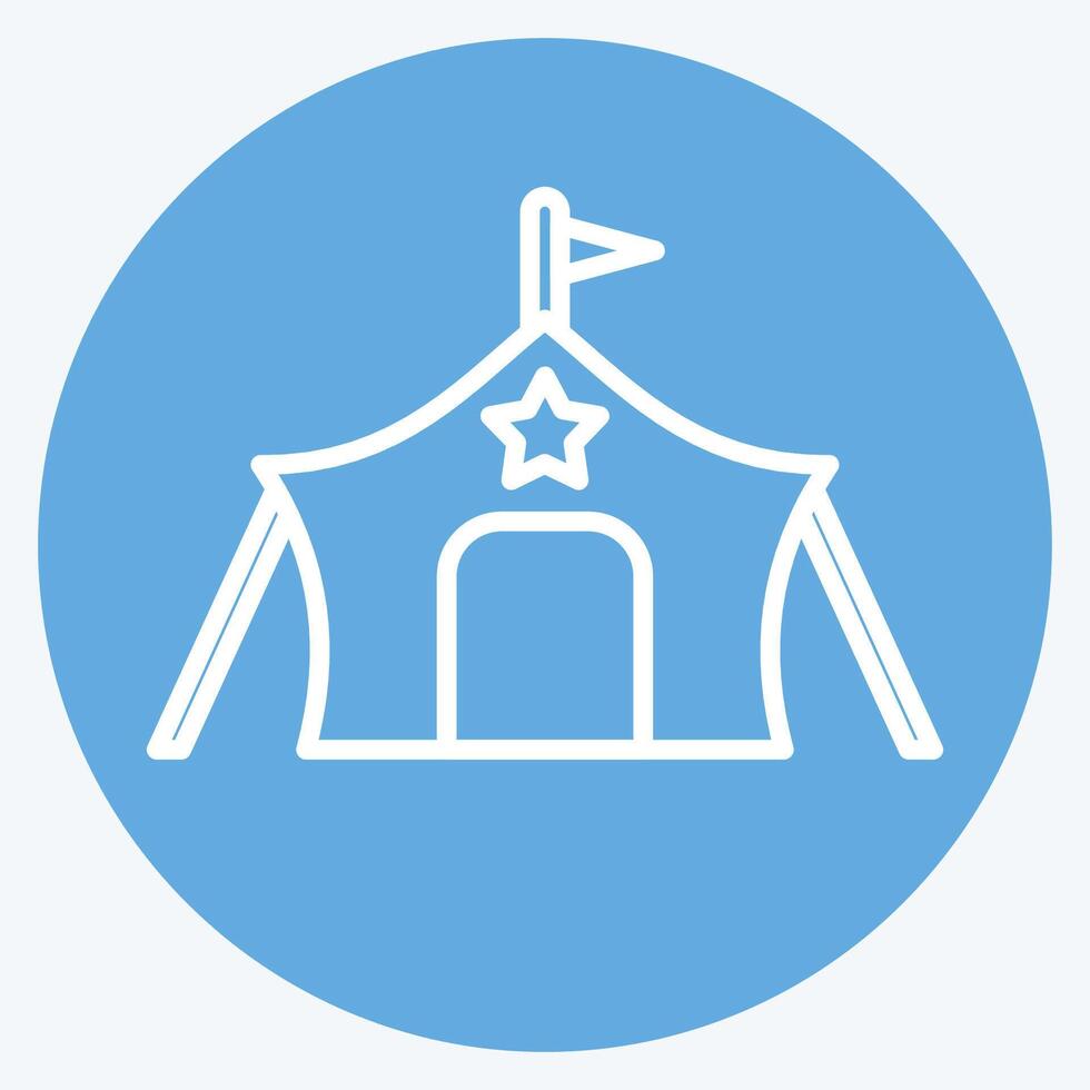 Icon Millitary Tant. related to Military symbol. blue eyes style. design editable vector