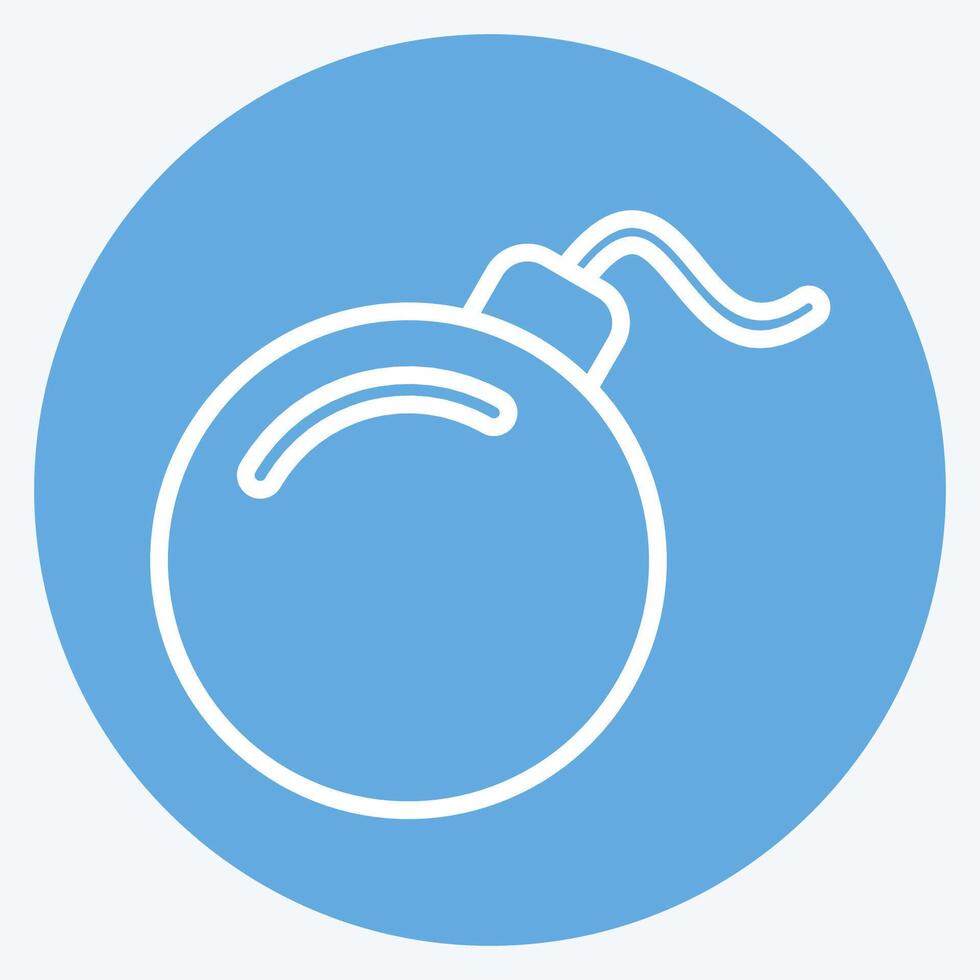 Icon Bomb. related to Military symbol. blue eyes style. design editable vector