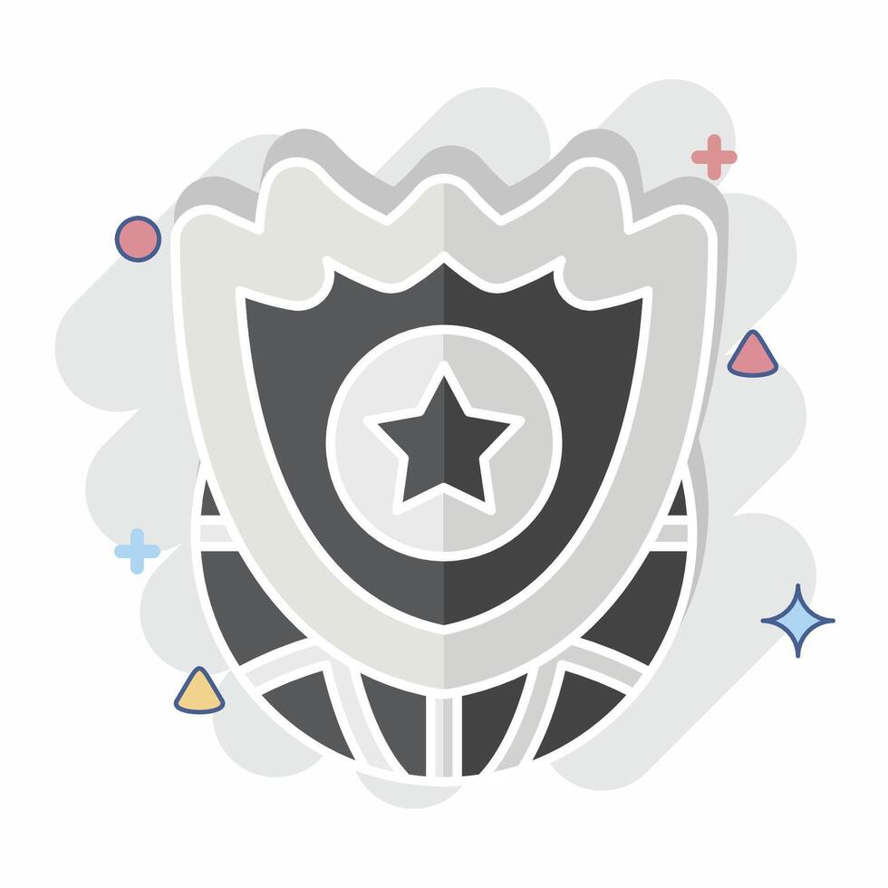 Icon Planit Grid. related to Military symbol. comic style. design editable vector