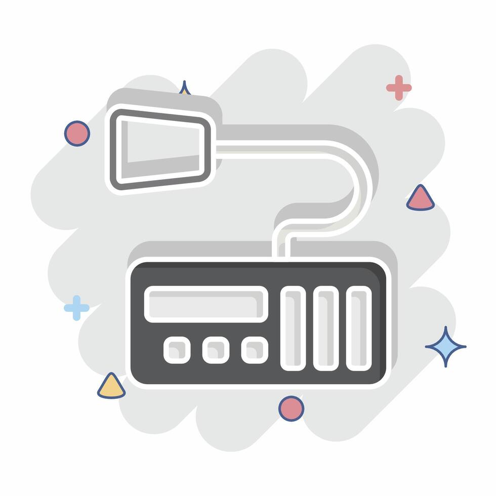Icon Millitary Radio 2. related to Military symbol. comic style. design editable vector
