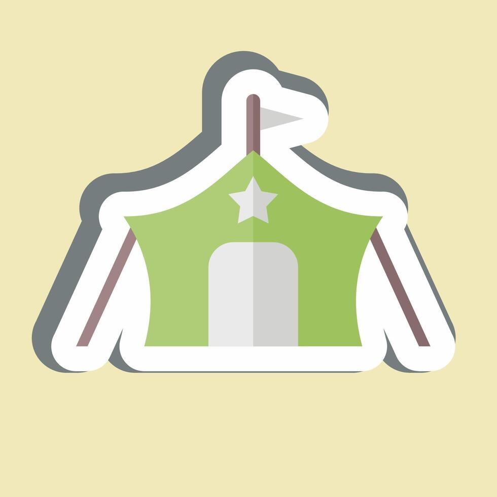 Sticker Millitary Tant. related to Military symbol. design editable vector