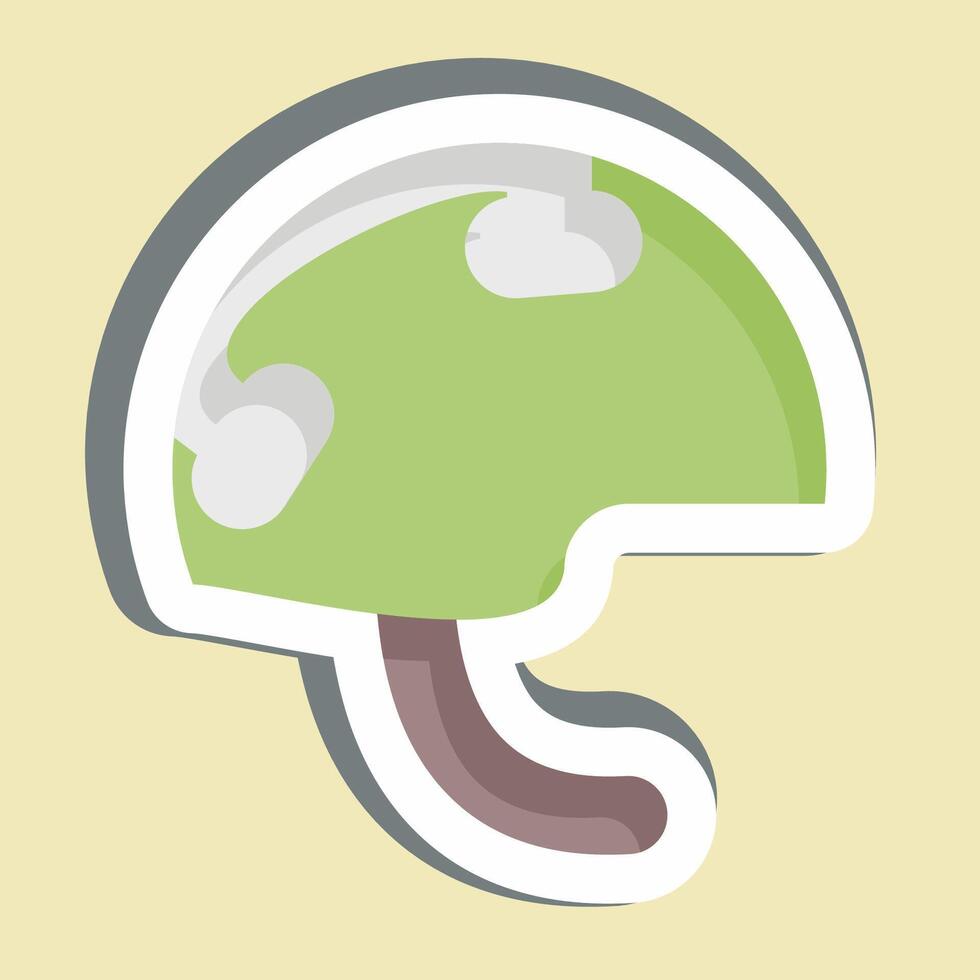 Sticker Millitary Helmet. related to Military symbol. design editable vector