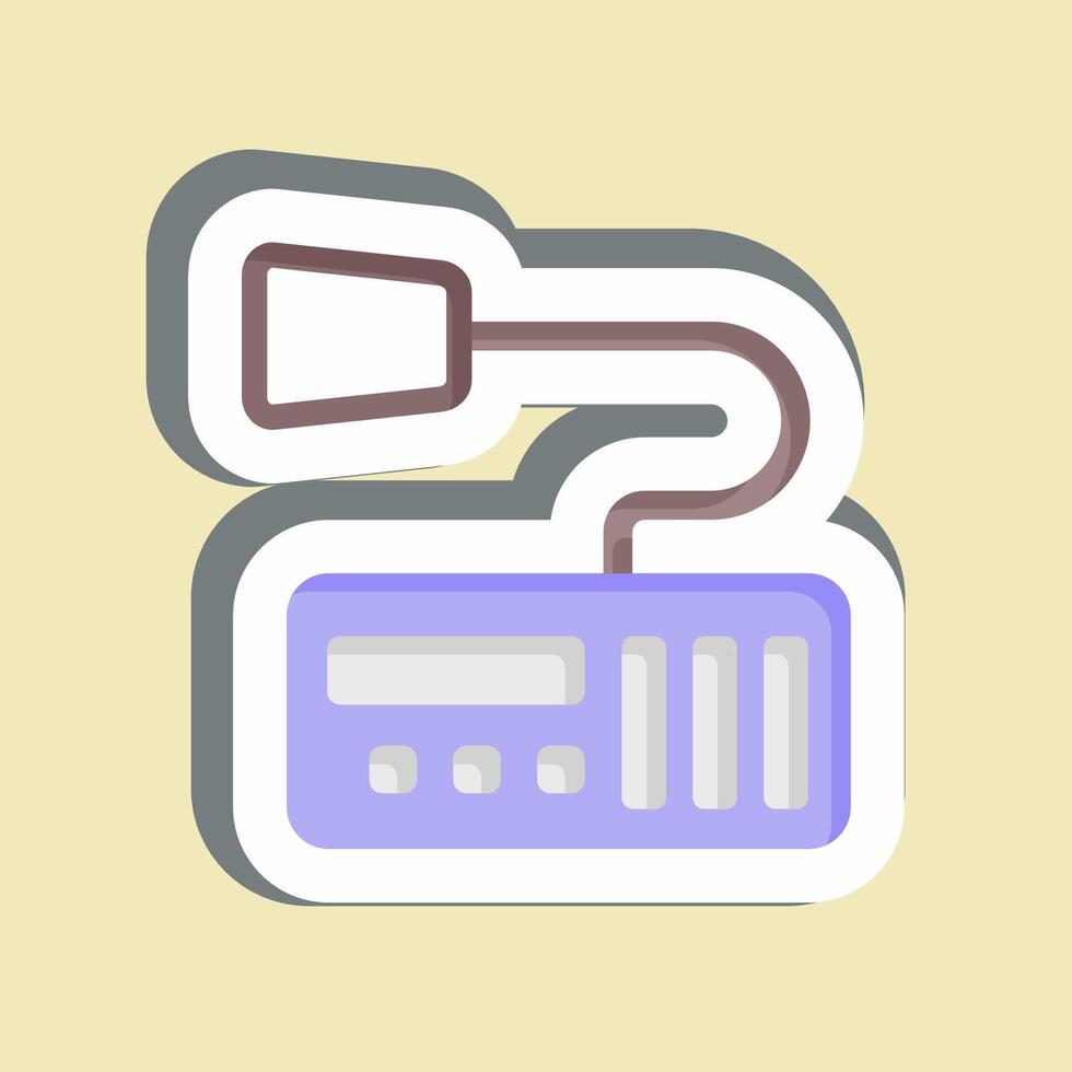 Sticker Millitary Radio 2. related to Military symbol. design editable vector