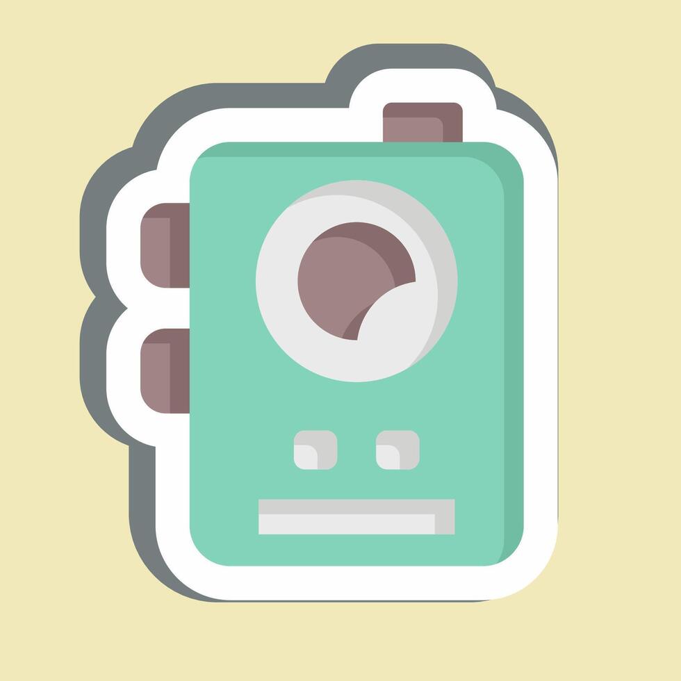 Sticker Millitary Radio. related to Military symbol. design editable vector