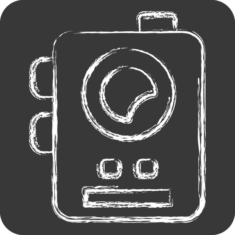 Icon Millitary Radio. related to Military symbol. chalk Style. design editable vector
