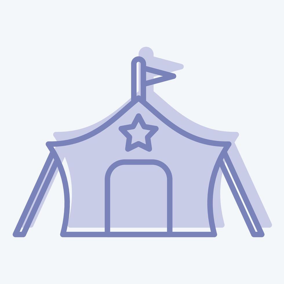 Icon Millitary Tant. related to Military symbol. two tone style. design editable vector