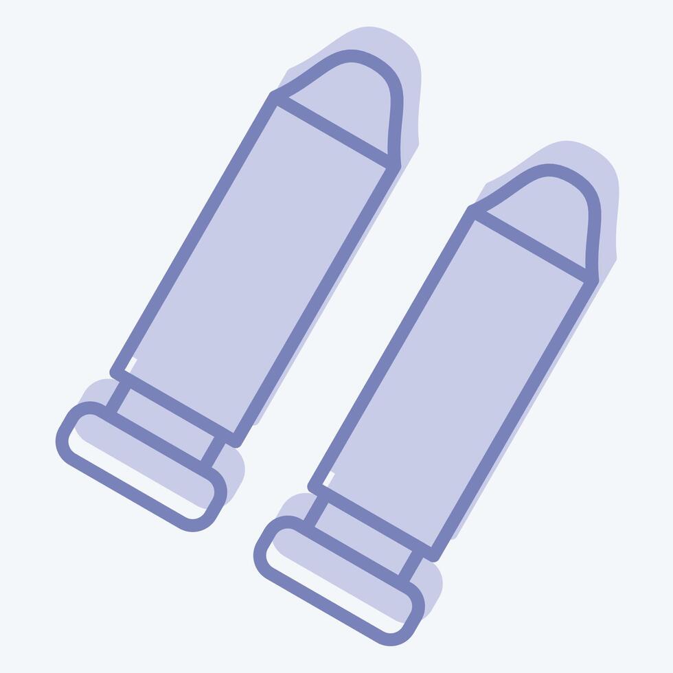 Icon Bullet. related to Military symbol. two tone style. design editable vector