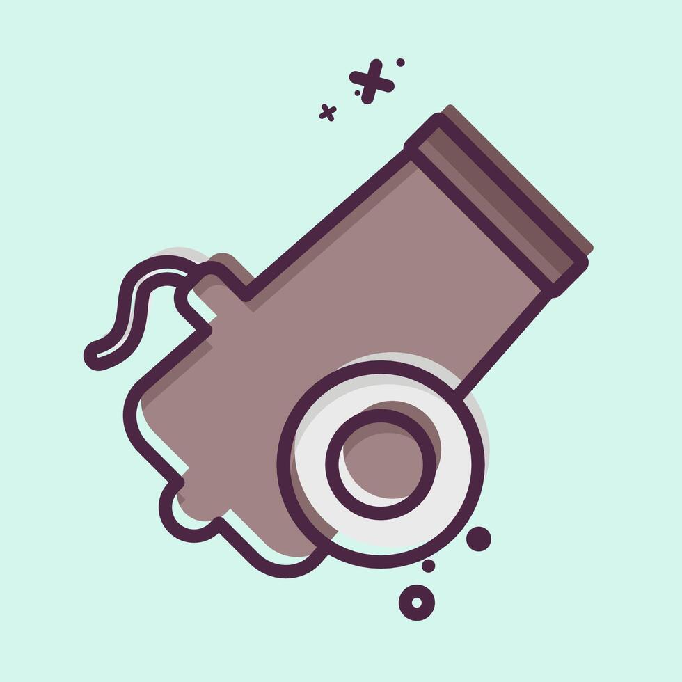Icon Bullet. related to Military symbol. MBE style. design editable 1 vector